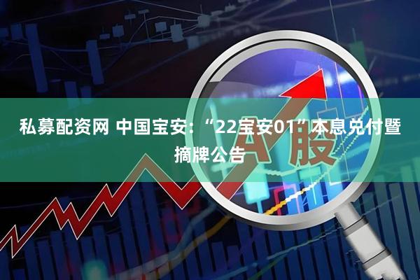 私募配资网 中国宝安: “22宝安01”本息兑付暨摘牌公告